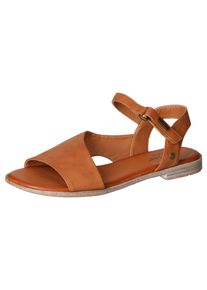Mustang Shoes Damen Sandale, Gr. 40, braun, Lederimitat, casual, Schuhe, Sommerschuh, Sandalette, Riemchensandale in asymmetrischer Form