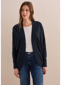 Cecil Damen Cardigan, blau, casual, Gr. L, unifarben, Stoff, 50% Viskose, 28% Polyester, 22% Nylon, Strickjacken, Feinstrick