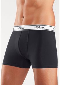 s.Oliver Herren Boxer "Boxershorts für Herren", Gr. S, schwarz, Jersey, Obermaterial: 92% Baumwolle, 8% Elasthan (LYCRA), unifarben, Unterhosen, mit