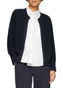 s.Oliver Damen Strickjacke, blau, casual, Gr. 44, unifarben, Strick, Obermaterial: 60% Baumwolle, 40% Polyacryl, Strickjacken, mit Raglanärmeln