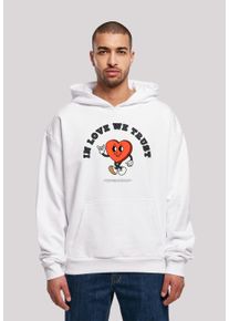 F4NT4STIC Herren Kapuzenpullover "In Love We Trust Valentinstag Streetwear", weiß, casual, Gr. M, Obermaterial: 100% Baumwolle, Pullover, Premium Y2K