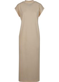 Urban Classics Damen Shirtkleid "Urban Classics Damen Ladies Long Extended Shoulder Dress", beige, klassisch, Gr. 4XL, unifarben, 100% Baumwolle,