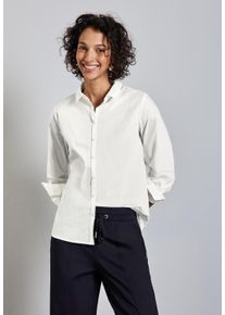 Street One Damen Langarmbluse, weiß, casual, Gr. 42, unifarben, Web, 74% Baumwolle, 24% Polyamid, 2% Elasthan, Blusen, mit Knopfleiste