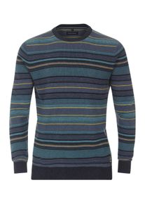 Casamoda Herren Strickpullover "Casamoda Pullover gestreift", blau, Gr. XL, 100% Baumwolle, Pullover