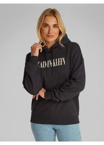 Damen Hoodie "VARSITY CALVIN KLEIN HOODIE", schwarz, casual, Gr. S, Calvin Klein Jeans, bedruckt, Sweatware, Obermaterial: 100% Baumwolle,