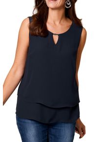 Damen Tanktop "HERMANN LANGE Collection Top Mia", blau, Gr. 44, HERMANN LANGE Collection, 100% Polyester, Tops