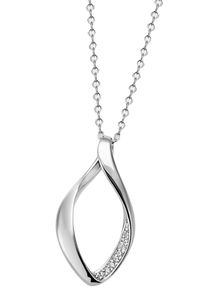 Firetti Damen Kette mit Anhänger "Schmuck Geschenk Silber 925 Halsschmuck Halskette Ankerkette Elipse", Silber 925 (Sterlingsilber), L: 45cm B: