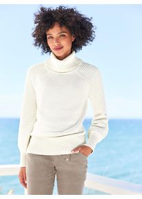 Heine Damen Strickpullover "Pullover", beige, Gr. 50, unifarben, 100% Baumwolle, Pullover