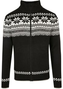 Brandit Herren Strickjacke "Brandit Herren Cardigan Norweger", schwarz, Gr. 5XL, mehrfarbig, 100% Polyacryl, Strickjacken
