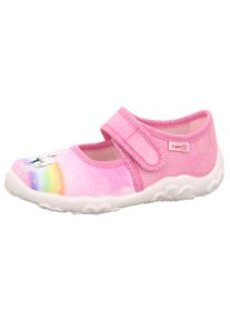 Superfit Kinder Hausschuh "BONNY WMS: Mittel", Gr. 29, rosa, Baumwolle, bedruckt, modisch, Schuhe, Kindergartenschuh mit Einhorn-Motiv,