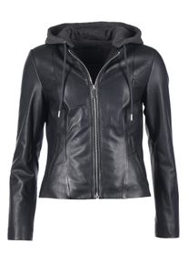 Mustang Damen Lederjacke "31023138", schwarz, Gr. XS, 100% Leder, Schaf / Futter: 60% Baumwolle, 40% Polyester / Ärmelfutter: 100% Polyester /