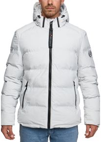 INDICODE Herren Steppjacke "INDerek", grau, modisch, Gr. M, unifarben, Web, Steppware, Obermaterial: 100% Polyester, Jacken