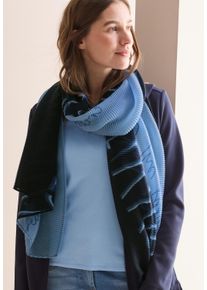 Cecil Damen Schal, blau, casual, bedruckt, Stoff, 100% Polyester, Modetücher, mit grafischem Muster