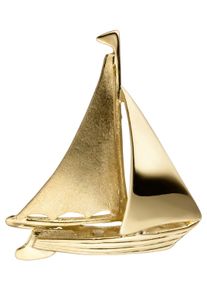 Jobo Damen Ketten-Anhänger "Anhänger Segelschiff", Silber 925 (Sterlingsilber), gold, Silber 925 (Sterlingsilber), Schmuckanhänger, 925 Silber