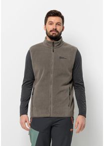 Jack Wolfskin Herren Fleeceweste "WALDSTEIG FZ VEST M", braun, Gr. S, OBERSTOFF 100% POLYESTER FUTTER 100% POLYESTER, Westen