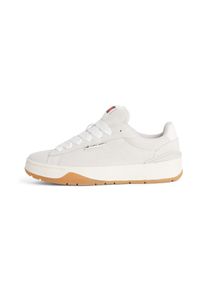 Tommy Jeans Damen Plateausneaker "TJW SKATE SNEAKER", Gr. 36, grau, Leder, Lederimitat, sportlich, Schuhe, Freizeitschuh, Halbschuh, Schnürschuh mit