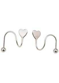 Firetti Damen Paar Ohrstecker "Schmuck Geschenk Silber 925 Ohrschmuck Ohrringe Herzen", Silber 925 (Sterlingsilber), silber, Silber 925