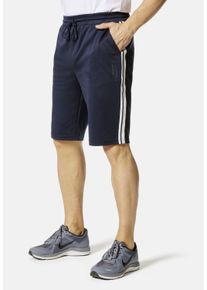 Herren Sporthose "Sportshorts mit Streifen HERO by John Medoox Sporthose", blau, casual, Gr. L, HERO by John Medoox, Stoff, 55% Polyester, 45%