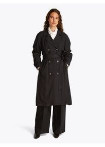 Tommy Hilfiger Damen Trenchcoat "ESSENTIAL FLUID TRENCH", schwarz, casual, Gr. 44, unifarben, Web, Obermaterial: 100% Viskose, Mäntel, mit Gürtel,