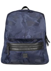 Urban Classics Rucksack "Urban Classics Unisex Camo Jacquard Backpack", blau, Polyester, Rucksäcke
