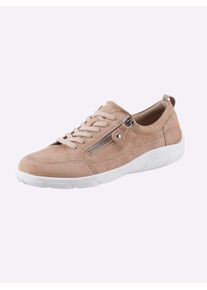 Caprice Damen Sneaker, Gr. 37, beige, Veloursleder, sportlich, Schuhe