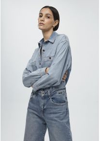 Mavi Damen Jeansbluse "SUSAN", blau, Gr. S, unifarben, 100% Baumwolle, Blusen, Hemd Denim