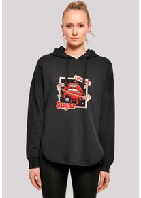 F4NT4STIC Damen Kapuzenpullover "Lips like sugar retro fashion Valentinstag", schwarz, casual, Gr. L, Obermaterial: 100% Baumwolle, Pullover, Premium