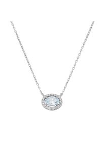 Damen Collier "Ziersteine, Zirkonia weiß, Silber 925", 45cm, Silber 925 (Sterlingsilber), blau, Giorgio Martello MILANO, Silber 925 (Sterlingsilber),