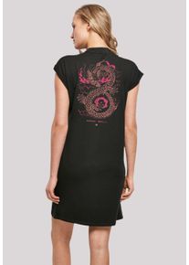 F4NT4STIC Damen Shirtkleid "Drachen Feuer", schwarz, casual, Gr. M, Obermaterial: 100% Baumwolle, Kleider, Print