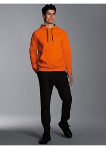 TRIGEMA Herren Jogginganzug "TRIGEMA Jogginganzug aus Biobaumwolle", orange, casual, Gr. XL, 75% Baumwolle (Biobaumwolle kbA), 25% Baumwolle