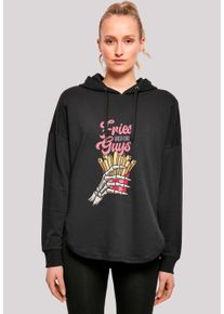F4NT4STIC Damen Kapuzenpullover "Anti Valentinstag Fries before guys", schwarz, casual, Gr. L, Obermaterial: 100% Baumwolle, Pullover, Premium