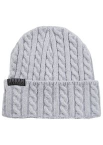 Urban Classics Damen Beanie "Urban Classics Unisex Cable Knit Beanie", grau, 68% Polyacryl, 30% Polyester, 2% Elasthan, Mützen
