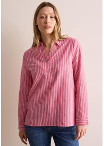 Cecil Damen Langarmbluse, rot, casual, Gr. XS, gestreift, Web, 100% Baumwolle, Blusen, aus reiner Baumwolle