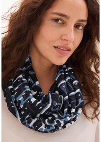 Cecil Damen Loop, blau, casual, gemustert, Stoff, 100% Modal, Modetücher, aus Modal