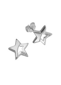 Vivance Damen Paar Ohrstecker "925 Sterling Silber Stern Zirkonia", ONE-SIZE, Silber 925 (Sterlingsilber), weiß, Silber 925 (Sterlingsilber), Ohrringe