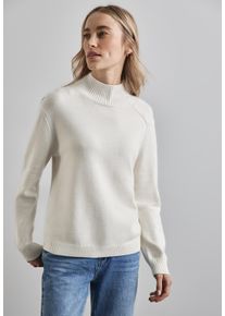 Street One Damen Strickpullover, beige, casual, Gr. 46, unifarben, Stoff, 30% Polyester, 29% Polyacryl, 21% Viskose, 20% Nylon, Pullover, mit Knopf