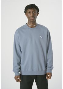 Cleptomanicx Herren Sweatshirt "Embro Gull", blau, casual, Gr. M, bestickt, 100% Baumwolle, Sweatshirts, mit kleiner Möwen-Stickerei