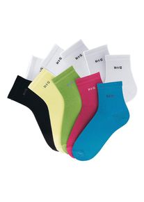 H.I.S. H.I.S Damen Kurzsocken, Gr. 35, bunt, Polyamid, Baumwolle, Elasthan, uni, Socken, aus leichter atmungsaktiver Qualität