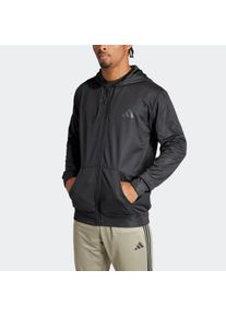 Herren Kapuzensweatjacke "TR ESS SEA FZ H", schwarz, Gr. S, adidas Performance, Obermaterial: 100% Polyester, Sweatjacken