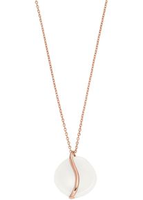 Skagen Damen Kette mit Anhänger "SOFIE SEA GLASS SKJ1813791", Edelstahl, L: 51cm, rosa, Edelstahl, Halsketten, mit Glasstein