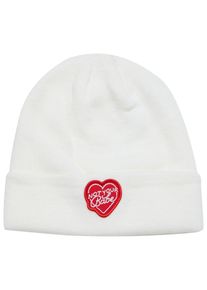 MisterTee Damen Beanie "MisterTee Not Your Babe Beanie", weiß, Kunstfaser, Mützen