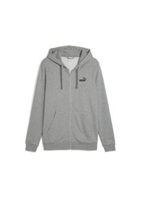 Puma Herren Sweatjacke "Essentials No. 1 Logo Kapuzenjacke Herren", grau, Gr. S, Obermaterial: 32% Polyester, 68% Baumwolle; Kapuzenfutter: 100%