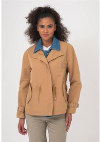 FRESHLIONS Damen Trenchcoat "Zelda", braun, casual, Gr. L, unifarben, 100% Baumwolle, Mäntel, mit stilvollem Reverskragen