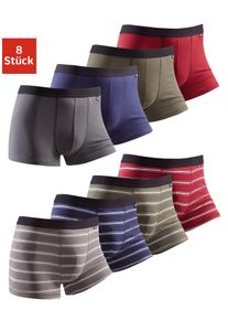 Buffalo Herren Boxer "Boxershorts für Herren", Gr. S, bunt, Jersey, Obermaterial: 95% Baumwolle, 5% Elasthan, unifarben, gestreift, Unterhosen, mit