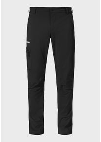 Schöffel SCHÖFFEL Herren Outdoorhose "Pants Folkstone", schwarz, sportlich, Gr. 57, Oberstoff: 89% Nylon 11% Elasthan, Hosen