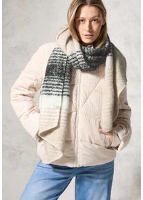 Cecil Damen Schal, schwarz, casual, gestreift, Stoff, 100% Polyester, Modetücher, kuschelig