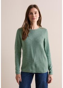 Cecil Damen Strickpullover, grün, casual, Gr. XXL, unifarben, Web, 60% Baumwolle, 40% Polyester, Pullover, im soften Baumwoll-Mix