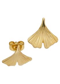 Jobo Damen Paar Ohrstecker "Ginko", Gelbgold 375, gelb, Gelbgold 375, Ohrringe, 375 Gold