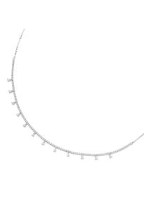 Smart Jewel Damen Collier "mit Zirkonia Steinen, Silber 925", 45cm, Silber 925 (Sterlingsilber), silber, Silber 925 (Sterlingsilber), Halsketten