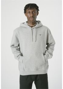Cleptomanicx Herren Kapuzensweatshirt "Ligull Boxy", grau, casual, Gr. M, bestickt, 100% Baumwolle, Sweatshirts, In lässigem Schnitt